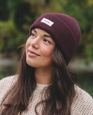 New Tentree Alden Eco-Friendly Cotton Beanie, Burgundy One Size